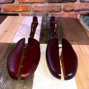 Vintage Wood ShoeTree Brown# 5,Plastic Handle Trvl